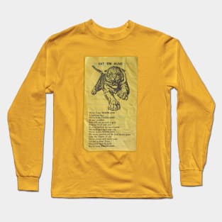 Richmond Tigers - Retro Grungy Look - TEAM SONG SHEET Long Sleeve T-Shirt